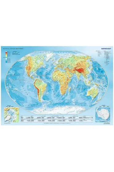 Puzzle 1000 el. Mapa fizyczna �wiata Trefl
