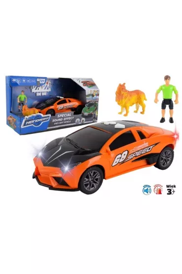 Uliczne szale�stwo - Samoch�d pomara�czowy sport Pro Kids