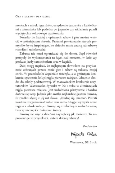 Gry i zabawy dla dzieci - Ma�gorzata Cie�lak
