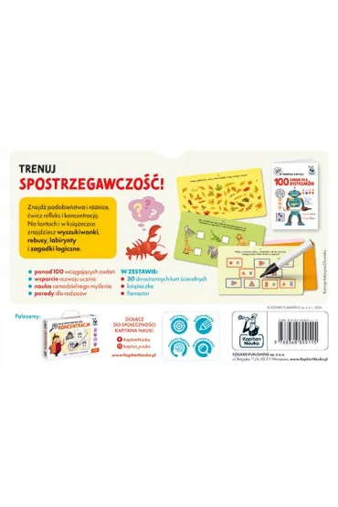 100 zabaw dla bystrzak�w. Kapitan Nauka. Trening umys�u - Monika  Sobkowiak