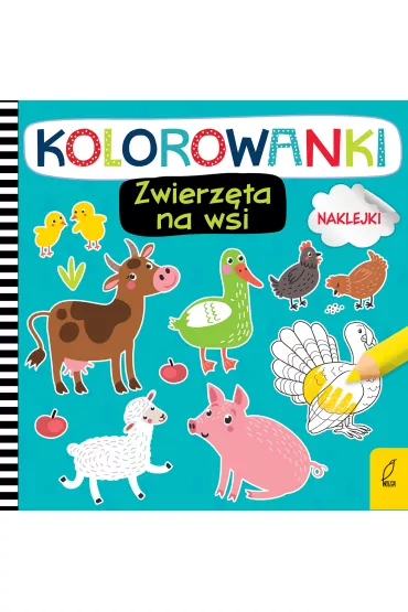 Kolorowanki z naklejkami. Zwierz�ta na wsi