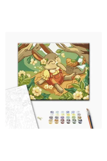 Malowanie po numerach Kids Zaj�czki na pikniku 30x40cm Brushme
