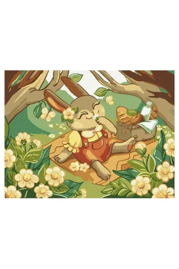 Malowanie po numerach Kids Zaj�czki na pikniku 30x40cm Brushme