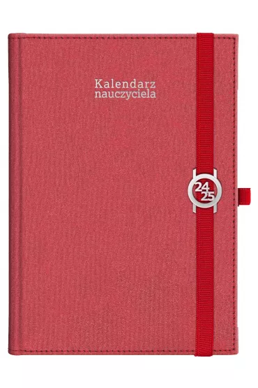 Kalendarz nauczyciela 2024/2025 B5 tygodniowy Kraft czerwony