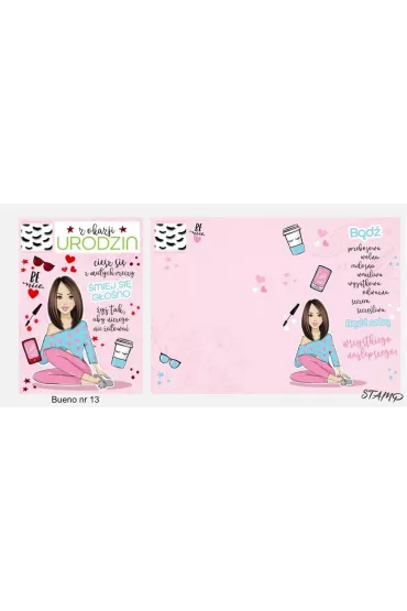 Stamp Karnet Bueno B6 + koperta wz�r nr 13 Urodziny