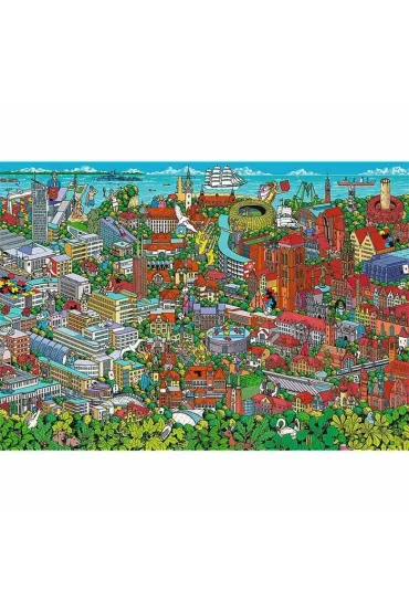 Puzzle 1000 el. Jubileusz Tr�jmiasto Trefl
