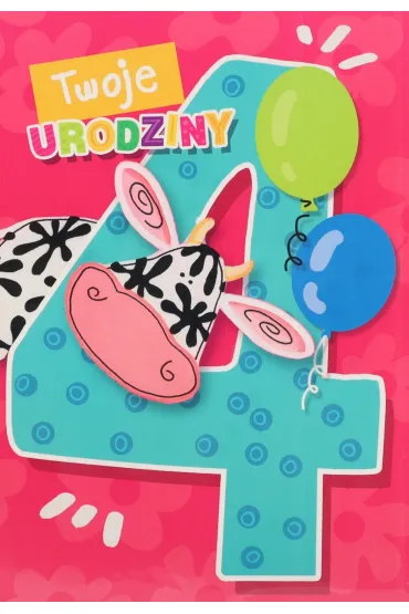 Pan Dragon Karnet B6 Twoje 4 Urodziny