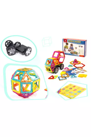 Klocki magnetyczne edukacyjne magical sticks MAGICAL MAGNET 40 element�w