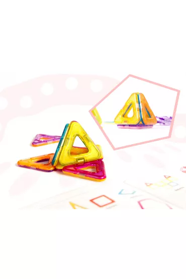 Klocki magnetyczne edukacyjne magical sticks MAGICAL MAGNET 40 element�w