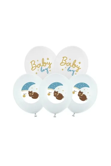PartyDeco Balony Strong Pastel Baby boy mix 30cm
