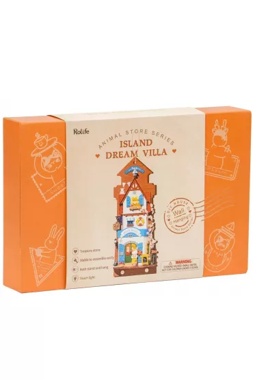 Sk�adany Drewniany Model Puzzle 3D - Domek na Wyspie Marze� Robotime