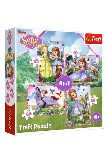 Puzzle 4w1 Disney W �wiecie ksi�niczki Zosi 34314 Trefl