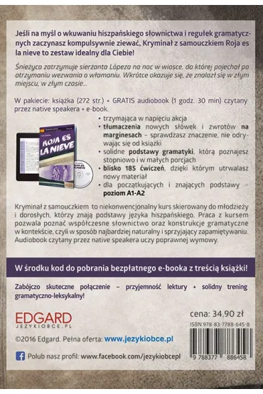 Hiszpa�ski Krymina� z samouczkiem + audiobook Roja es la nieve (Ksi��ka + CD) - Carlos Solanillos