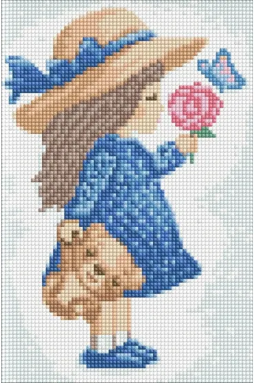 Ideyka Diamentowa mozaika - Ma�a dziewczynka 20x30cm