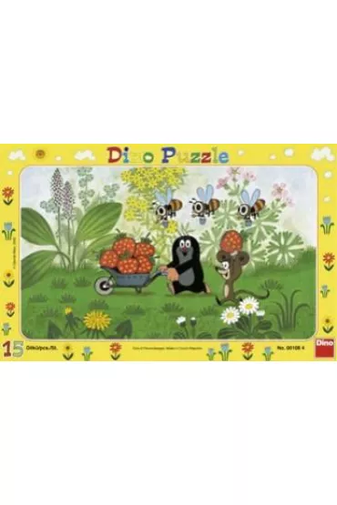 Puzzle 15 el.Krecik na wycieczce Dino Toys