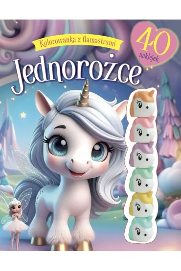 Kolorowanka z flamastrami. Jednoro�ce