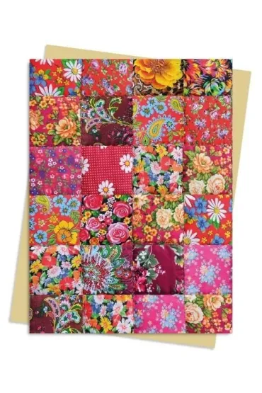 Flame Tree Karnet B6 Floral Patchwork Quilt