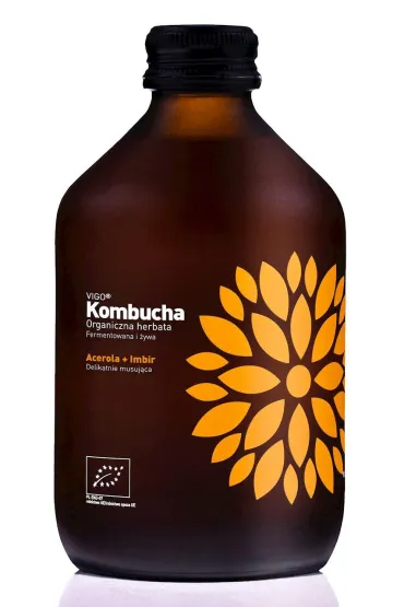 Vigo Yoko Kombucha z imbirem i acerol� bezglutenowa 330 ml Bio