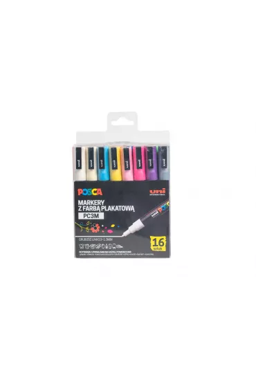 Uni Mitsubishi Pencil Markery PC-3M Posca Uni 16 szt.