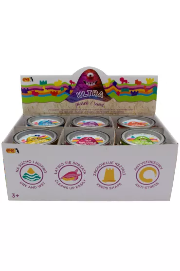 Ultra Piasek fioletowy - puszka 200g + 5 foremek Zamek Epee