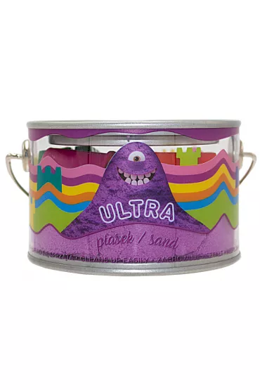 Ultra Piasek fioletowy - puszka 200g + 5 foremek Zamek Epee