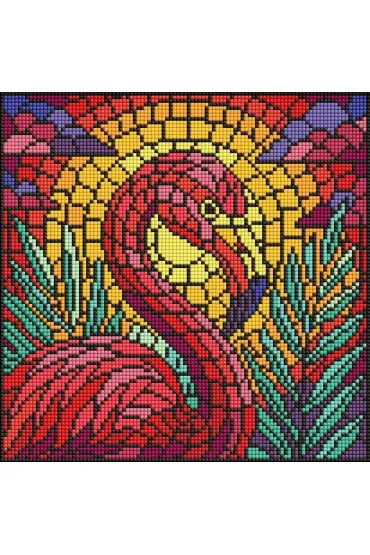 Diamentowa mozaika - Witra�. Flaming 30x30cm