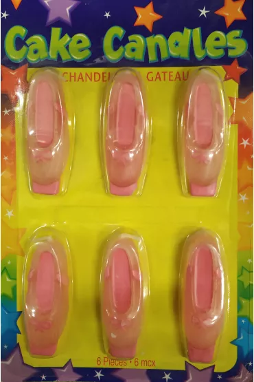 PartyDeco �wieczki R�owy bucik 6 szt.