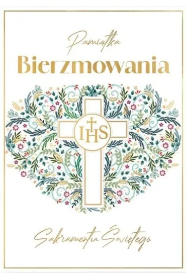 Karnet A5 z koperta z�ocony krzy� Pattern Bierzmowanie HENRY 488117