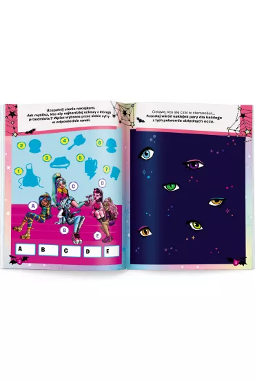 Mattel Monster High 100 Brokatowych naklejek