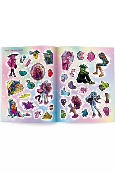 Mattel Monster High 100 Brokatowych naklejek
