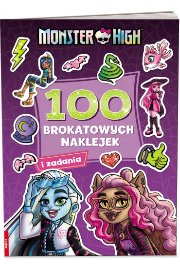 Mattel Monster High 100 Brokatowych naklejek