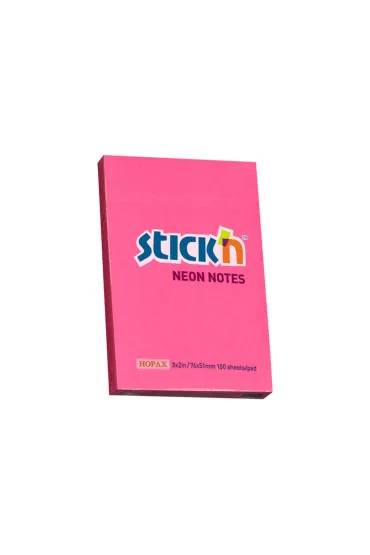 Stickn Notes samoprzylepny ciemnor�owy neon 76x51mm 100 kartek