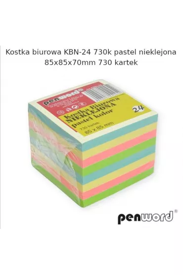 Penword Kostka biurowa pastel 85x85x70mm 730 kartek
