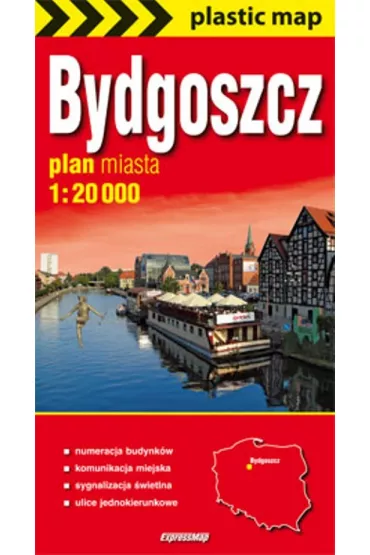 Plastic map Bydgoszcz 1:20 000 plan miasta