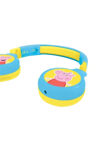Sk�adane s�uchawki �winka Peppa 2 w 1 Bluetooth i przewodowe z zabezpieczeniem g�o�no�ci dla dzieci HPBT010PP