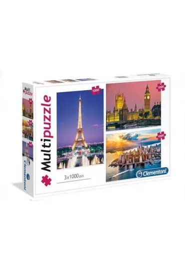 Puzzle 3x1000 el. Landscape 08009 Clementoni