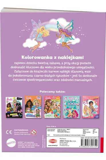 Barbie Dreamtopia. Kolorowanka z naklejkami
