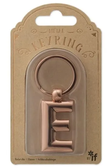If Metalowy brelok do kluczy litera E Keyring