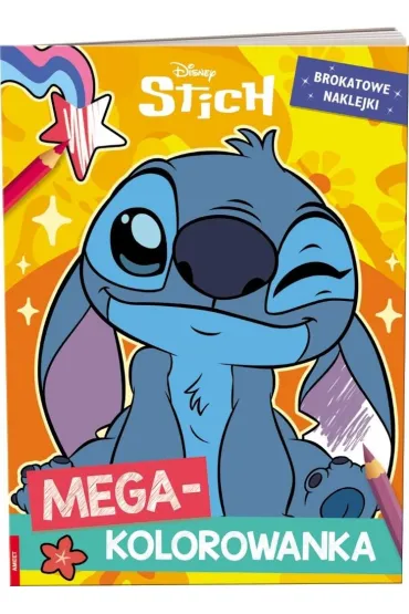 Disney Stich. Megakolorowanka. Brokatowe naklejki