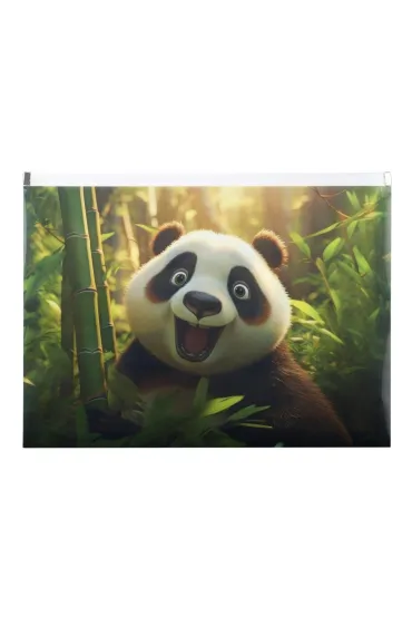 Panta Plast Koperta A4 PP z nadrukiem zip Panda