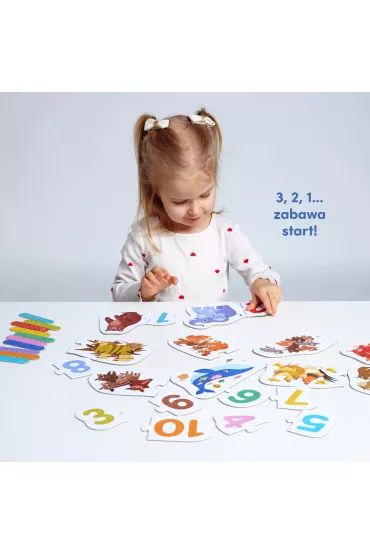 CzuCzu Puzzle do pary Cyferki 3+ Bright Junior Media