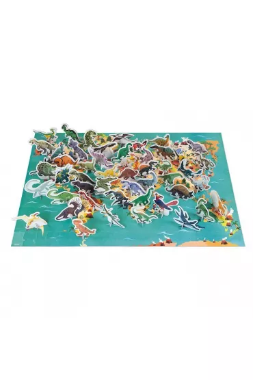 Puzzle edukacyjne z figurkami 3D Dinozaury 6+ Janod