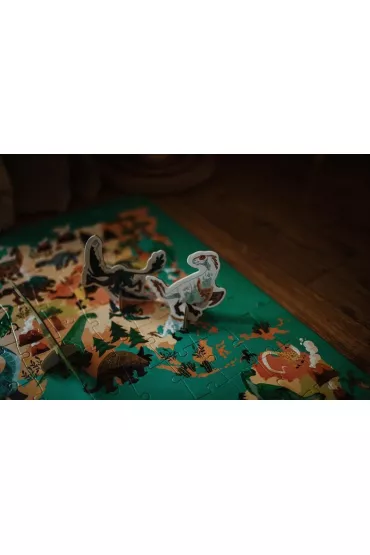 Puzzle edukacyjne z figurkami 3D Dinozaury 6+ Janod