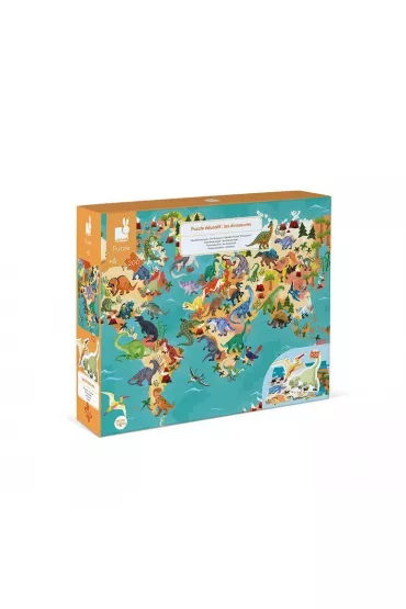Puzzle edukacyjne z figurkami 3D Dinozaury 6+ Janod