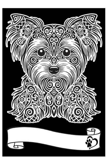 Kolorowanka Welwetowa A4 Yorkshire Terrier