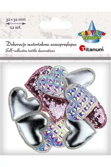 Titanum Dekoracje samoprzylepne serca 32x29mm