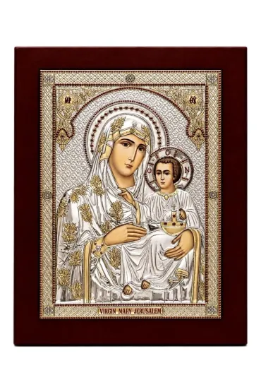 Ikona srebrna Matka Bo�a Jerozolimska 24,5x31,5cm