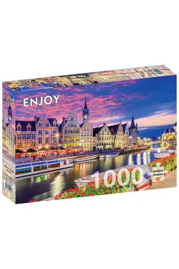 Puzzle 1000 el. Gandawa, Belgia Enjoy