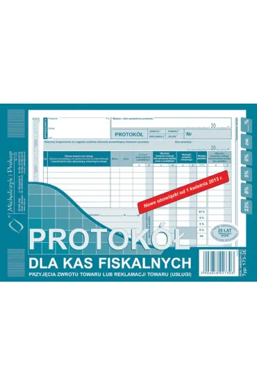 Protok� dla kas fiskalnych A4 80 (173-3E)