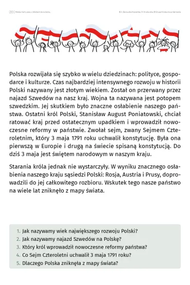 Polska karty pracy z tekstami do czytania ze zrozumieniem dla uczni�w ze specjalnymi potrzebami edukacyjnymi - Agnieszka Borowska-Kociemba, Ma�gorzata Krukowska